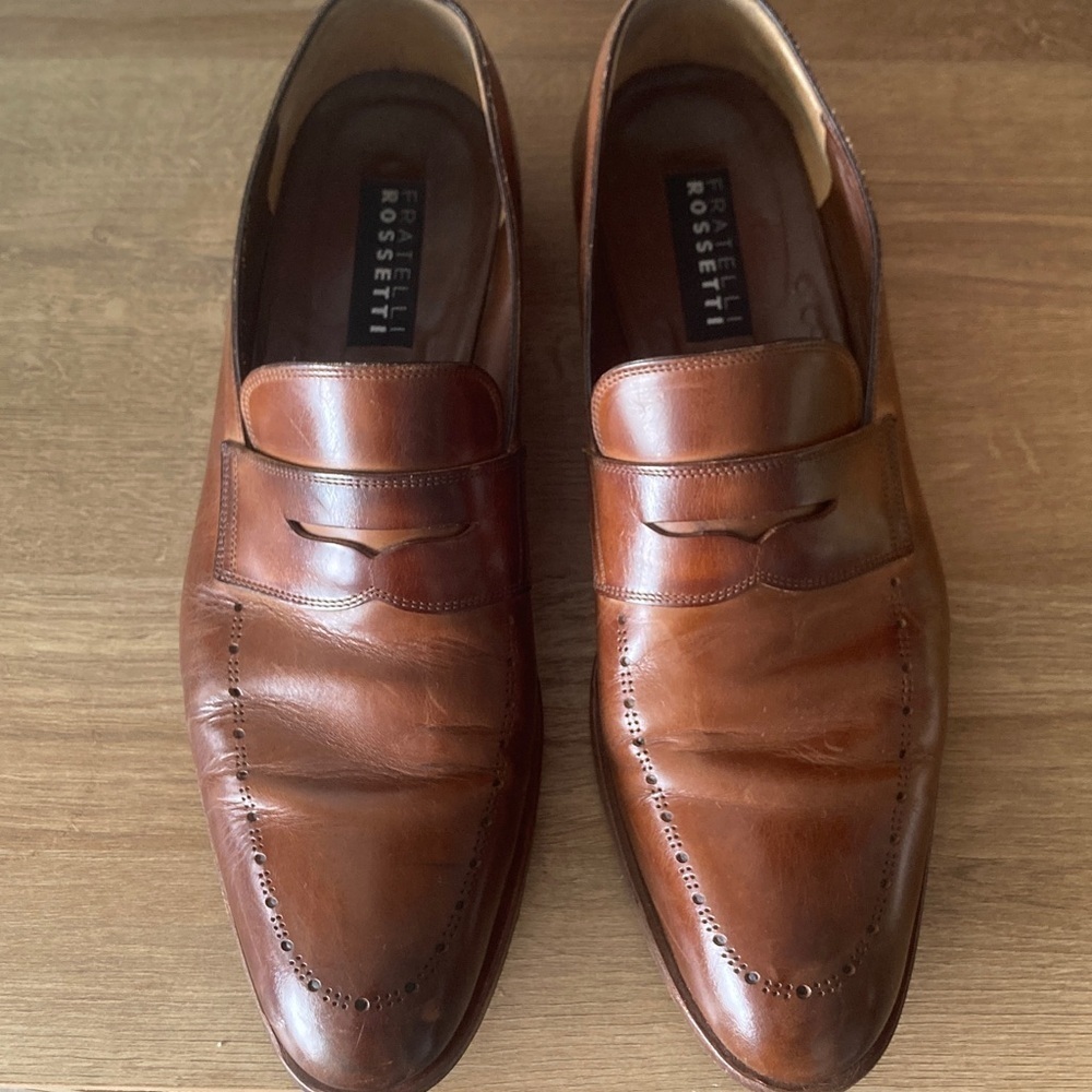 Fratelli Rossetti Men's Tan Leather Slip-Ons